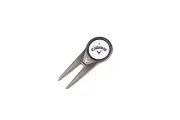 Gunmetal Triple Track Golf Divot Tool with Removable Marker Ergonomic Design