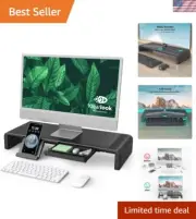 Klearlook Foldable Computer Monitor Stand for Desk – Organize & Elevate Comfort