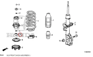 (底盤 引擎專賣)HONDA 本田 HRV 16年後~ 前避震器 軸承 培林 正廠件
