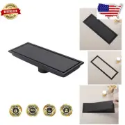12-Inch Stainless Steel Linear Shower Drain with Tile Insert - Modern Design