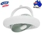 Ceiling Fan Light Rechargeable Remote Control 4-speed Desk Fan (Fresh Green)