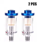 2X Car 1/4" Spray Gun Air Line Mini Filter Water Trap Clear Painting Moisture U5
