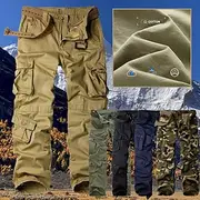 Men's Outdoor Pants Cargo Pants Hiking Pants Trousers Military Camouflage Outdoor Regular Fit Waterproof Breathable Quick Dry Pants / Trousers Black Army Green
