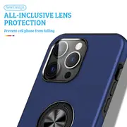 iPhone 11 Pro Max Compatible Case Cover With Magnetic Ring Holder Shockproof - Red