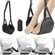 Mumoo Bear Airplane Foot Hammock, Portable Airplane Footrest, Adjustable Foot Sling for Airplane Travel, Relax Your Feet &Leg, Long Flight Travel Essentials