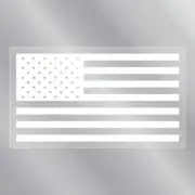 White American Flag Rectangle Front Static Cling