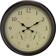 AcuRite 01061 24-Inch Patina Indoor/Outdoor Wall Clock with Thermometer and Hygrometer
