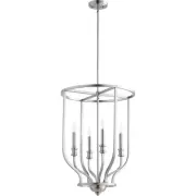 Quorum International 6711-4-65 Richmond Mini Chandelier Satin Nickel