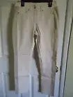 SZ M Eileen Fisher Bone Organic Cotton Stretch Twill Tuxedo Stripe Pant NWT