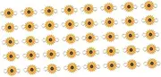 [STOBOK] 2sets Sunflower Pendant Charms for Jewelry Making Retro Charms for Diy Bracelets Necklaces Earrings 20pcs*2