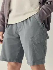 Blue Elasticated Waist Cargo Shorts (AL5565) | $51
