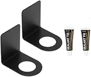 2Pcs Soap Bottle Dispenser Holder Matte Black, Soap Pump Bottle Dispenser Wall Mounted Stainless Steel Soap Dispenser Bracket Hanging Rack