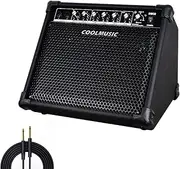Coolmusic DM30 AMP 30-Watt Electronic Drum Amplifier Keyboard Amplifier with Aux in and Bluetooth, 2 inputs, 3-Band EQ and DI OUT