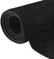 3.28 x 6.56 FT Marine Boat Carpet Outdoor Auto Garage Floor Underlay Mildew Stain Proof 1 x 2m, 3mm Thick Black