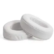 Oval Leather Headphone Case for Brainwavz Hm5 / Philips Shp9500 - White