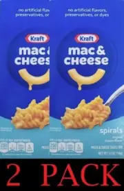 2x Kraft Original Mac & Cheese SPIRALS Macaroni Dinner Mix 5.5 Oz Box - 2 PACK