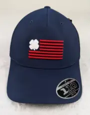 Black Clover Nation 6 Hat Navy Blue America USA Adjustable Flexfit NWT