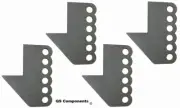 Front Ladder Bar Bracket Fits 2" x 3" Crossmember 5/8 Hole 3/16 Steel (Qty4)