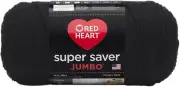 Red Heart Super Saver Jumbo Yarn-Black E302C-312