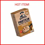 Quaker, Protein Instant Oatmeal, Banana Nut, 12.9 Oz, 6 Count (Pack of 1)