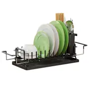Sink Dish Drying Rack Expandable Small Dish Rack With Drying Tray Dish Drainer Rack