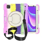 Nevenka iPad Case For iPad Air 5 with 360 Swivel Stand-Colorful Purple