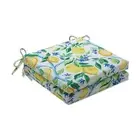 Pillow Perfect Outdoor/Indoor Lemon Tree Square Corner Seat Cushions, 20" x 2...