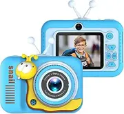 720P Cute Cartoon Camera Digital Camera 20MP Children Camera Selfie Camera for Boys and Girls 4X Digital 2.0-inch Screen Dual Lenses Birthday Festival Great