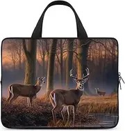 Laptop Case Sleeve Shockproof Computer Carrying Bag Nature Wild Animal Deers Notebook Case Cover Laptop Bag Water Resistant Computer Cases Tablet Briefcase for Travel Business 17 Inch, Nature Wild