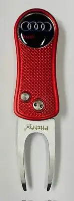 Pitchfix Audi Golf Divot Tool Classic Red