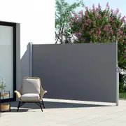 InstaHut Side Awning Sun Shade Outdoor Retractable Privacy Screen 2X3M Grey