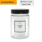 24 x Food Grade Glass Jars 570ML Kitchen Pantry Spices Storage Container Bottle