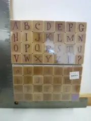 HERO ARTS ARTISTIC ALPHABET LOWERCASE & UPPERCASE WOOD MOUNTED NEW A27248