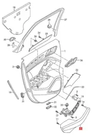 Genuine AUDI Armrest Black/Cliff Grey 8V4867374AKND