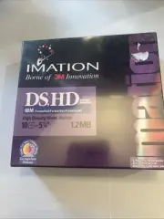 Imation 3M High Density DS HD 10 Pack Diskettes 5 1/4" 5.25 1.2 MB NIB