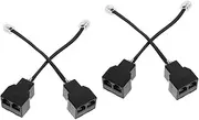 4 Pcs Telephone Line Adapter Telephone Parts Rj11 Telephone Splitters Rj14 4-core Phone Line Adapter Rj14 4-core Phone Cable Adapter Telephone Accessories Telephone Supplies
