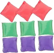 BIUDECO 9Pcs Bean Bag Toss Game Fun Outdoor Interactive Plaything for Boys and Durable Practical for Family Activities Enhances Coordination Skills