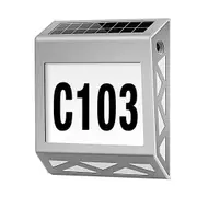 YH1101 Solar LED Address Sign Waterproof Plate Wall Lamp House Number Light