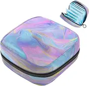 Period Bag,Sanitary Napkin Storage Bag,Blue Marble Pattern Abstract,Tampon Holder for Purse