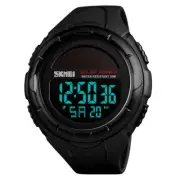 Mens Solar Powered Quartz Wrist Watch Waterproof LED Digital Military Stopwatch