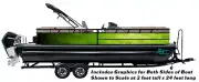Green Hexagon Tiles Abstract Graphic Kit Decal Fishing Boat Wrap Pontoon Vinyl