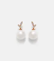 [Suzanne Kalan] Suzanne Kalan 18kt rose gold earrings with diamonds and pearls One Size gold