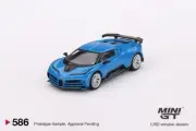 Mini GT 1:64 Bugatti Centodieci Blu Bugatti LHD Diecast Model Car MGT00586