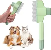 Cat Comb, Dog Comb, Flea Comb for Dogs & Cats, Cat Hair Brush with Release Button, Cat Brush for Cats with Short and Long Hair