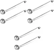 Baluue Sets Long Handle Jar Spoons Stainless Steel Cherry Spoon Drain Holes Pcs