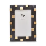 Tizo Bone Resin/Brass Picture Frame, 5 x 7