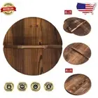 Handcrafted 32cm Natural Cedarwood Wok Lid - Elegant Kitchen Essential