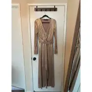 Patrizia Pepe Abido Dress Old Gold NWT Size 3