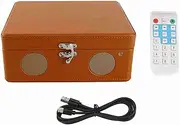 Retro Bluetooth Record Player with Stereo Speakers 2000mAh Battery for Home Office Entertainment Wireless Remote Control CD Player Supports CD CD R CD RW VCD DVD MP3 WMA