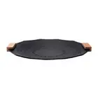 Portable BBQ Griddle with Anti Scald Handle Round BBQ Grill Pan Camping Cookware
